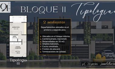 Departamento 2 ambientes Full Amenities - Zona Residencial.