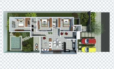 Casa en Preventa con Paneles Solares ,Merida , Una Planta/Alberca/3 Habitaciones