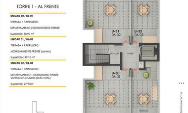 Venta Monoambiente con patio y parrillero en Barrio Lourdes