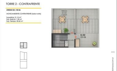 Venta Monoambiente con patio y parrillero en Barrio Lourdes