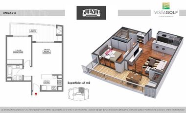 Departamento 2 ambientes a estrenar en VISTA GOLF - Canning (Ezeiza)