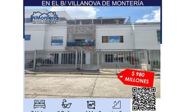 VENTA DE CASA DE TRES NIVELES EN EL B/ VILLANOVA DE MONTERIA