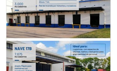 ALQUILER depósitos naves galpones 3.000m2 y 7.675m2