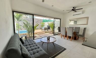 Townhouse amueblada en venta con recámara en p/ baja en Dzityá