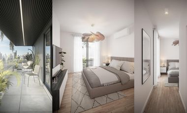 Monoambiente de 36 m2 totales con Balcon al frente