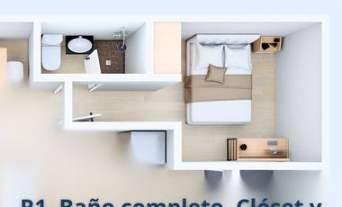 4 Estudios Amueblados en Renta dentro de Casa AMUEBLADA en Parques Del Bosque