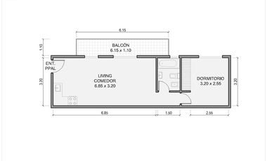 Venta Departamento pozo 3 ambientes