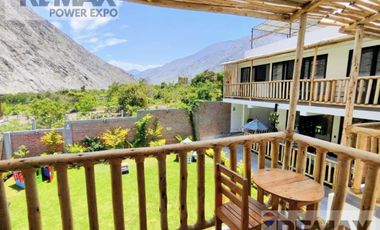 VENTA DE HOTEL EN LUNAHUANÁ CON PISCINA Y ACCESO AL RIO CAÑETE, LIMA, PERÚ