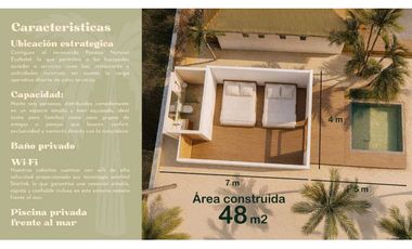 CABAÑAS EN VENTA FRENTE AL MAR