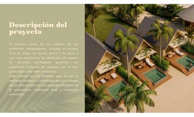 CABAÑAS EN VENTA FRENTE AL MAR