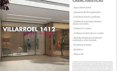 2 ambientes de 58m2 en Emprendiemiento Villaroel Work & Living - Villa Crespo