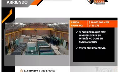ARRIENDO BODEGA DE 1.726 M2 KENNEDY - BOGOTA