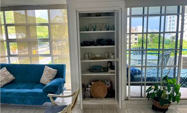 EN VENTA APARTAMENTO REMODELADO Y AMOBLADO EN POZOS COLORADOS