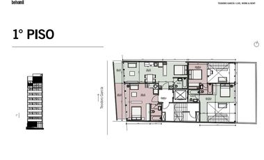 Venta Monoambiente apaisado divisible en pozo en Las Cañitas Teodoro Garcia