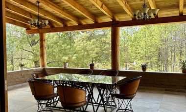 CABAÑA AMUEBLADA  EN LA TEJERIA TAPALPA TERRENO AMPLIO JARDIN