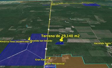 ¡Terreno para desarrollar! en frente de Hacienda San Eduardo, Telchac.