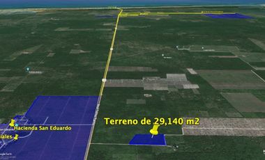 ¡Terreno para desarrollar! en frente de Hacienda San Eduardo, Telchac.