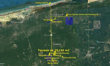 ¡Terreno para desarrollar! en frente de Hacienda San Eduardo, Telchac.