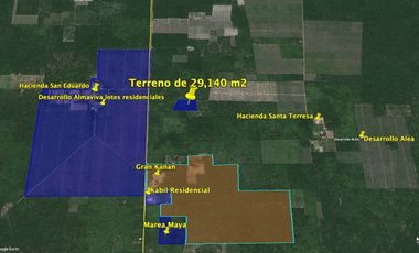 ¡Terreno para desarrollar! en frente de Hacienda San Eduardo, Telchac.