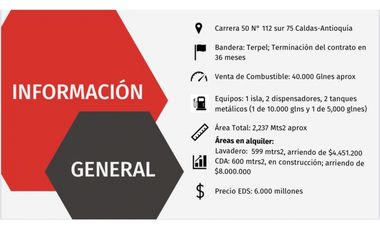 Estación De Servicio En Venta. Caldas - Antioquia..