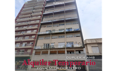 ALQUILER TEMPORARIO Duplex 3 amb con cochera - zona microcrentro