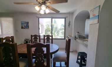 Departamento en venta de 3 recámaras frente al mar en Uaymitun