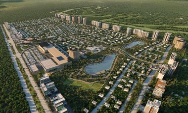 Terreno en venta frente a parque en Lausana Residencial, Cancún