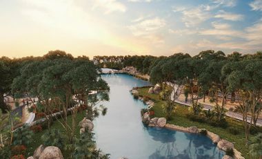 Terreno en venta frente a parque en Lausana Residencial, Cancún