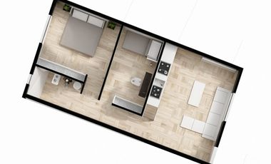 Departamentos - Venta en pozo con minima entrega.