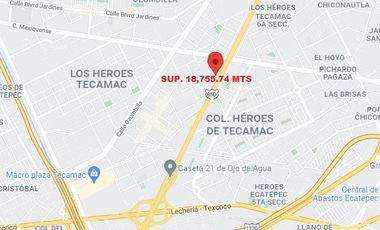 TERRENO AUT MEXICO PACHUCA HEROES DE TECAMAC SUP 18755 MTS