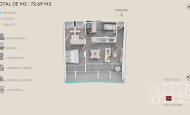 Departamento en PREVENTA con vistas panoramicas al lago y montañas en santiago NL