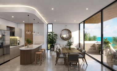 Departamento de 3 recámaras frente al mar en venta en Telchac Puerto