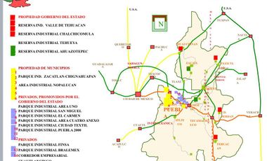 Terreno en Venta Parque Industrial Huejotzingo
