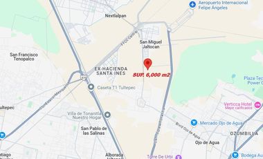 TERRENO EN VENTA  SAN MIGUEL XALTOCAN NEXTLALPAN, EDO.MEX sup 6,237 m2