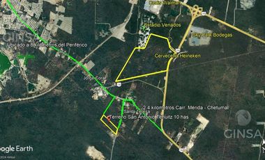 EXCELENTE TERRENO DE 10 HAS MUY BIEN UBICADO EN SAN ANTONIO TEHUITZ, ACCESANDO POR KANASIN