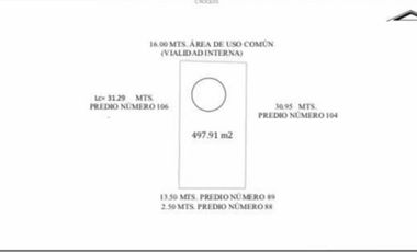 Terreno - Fraccionamiento Reserva Residencial Cedros