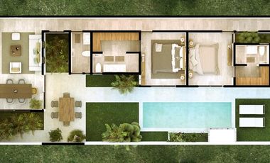 Casa en venta de una planta en Cholul