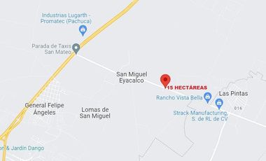 TERRENO TOLCAYUCA SUP. 15 HECTÁREAS