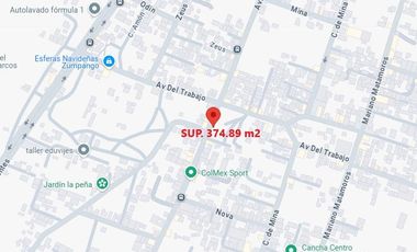 TERRENO EN SAN MARCOS  ZUMPANGO EDO. MÉX.  SUPERFICIE 374.89 m2