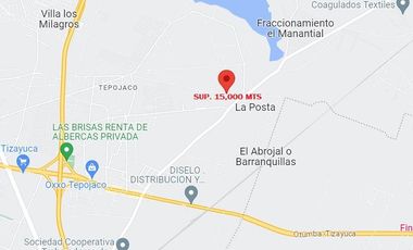 Terreno en Tizayuca, Hidalgo. Sup. 15,000 m2
