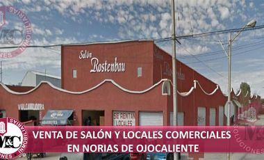Venta de locales comerciales y salón de fiestas al Oriente de Aguascalientes - negocio o inversión