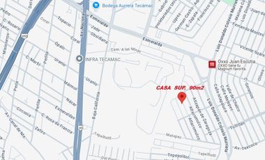 CASA EN VENTA LOMAS DE TECÁMAC EDO.MEX, TECÁMAC SUP. 90 m2