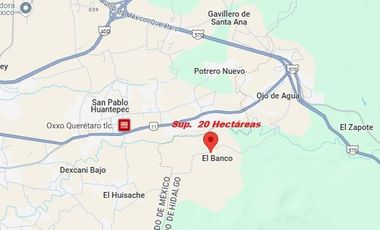 TERRENO EN VENTA  SAN PABLO, EL BANCO  JILOTEPEC, HIDALGO , SUP. 20 HECTÁREAS