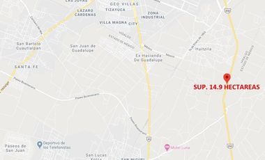 TERRENO AUTOPISTA MEXICO PACHUCA, HUITZILA HIDALGO SUP. 16.1 HECTAREAS