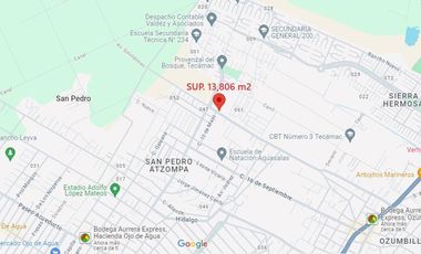 GRAN TERRENO EN OZUMBILLA, TECÁMAC, EDO. MÉX. SUP. 13,806
