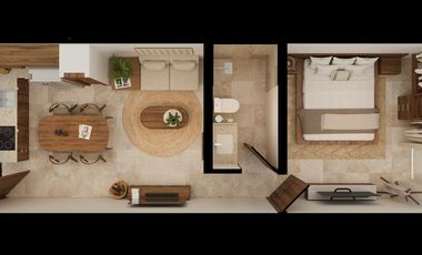 Departamento en venta de 1 recámara en Conkal