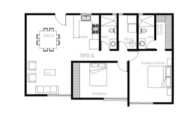 Departamento R58 en  venta Tequis