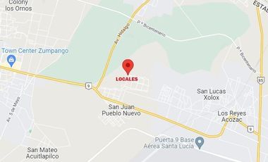 PROPIEDAD EN  VENTA, ESQUINA CON LOCALES EN  PASEOS DE SAN JUAN,  ZUMPANGO SUP. 255 MTS