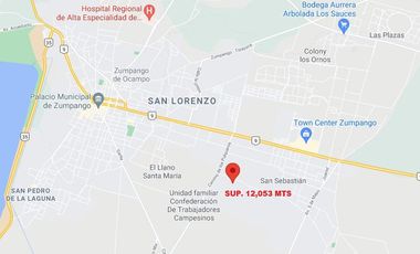 TERRENO CON BODEGA Y OFICINAS ZUMPANGO 12053 MTS