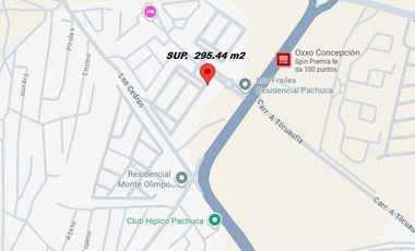 TERRENO EN VENTA LOS FRAILES RESIDENCIAL PACHUCA DE SOTO, HGO. SUP. 295.44 m2